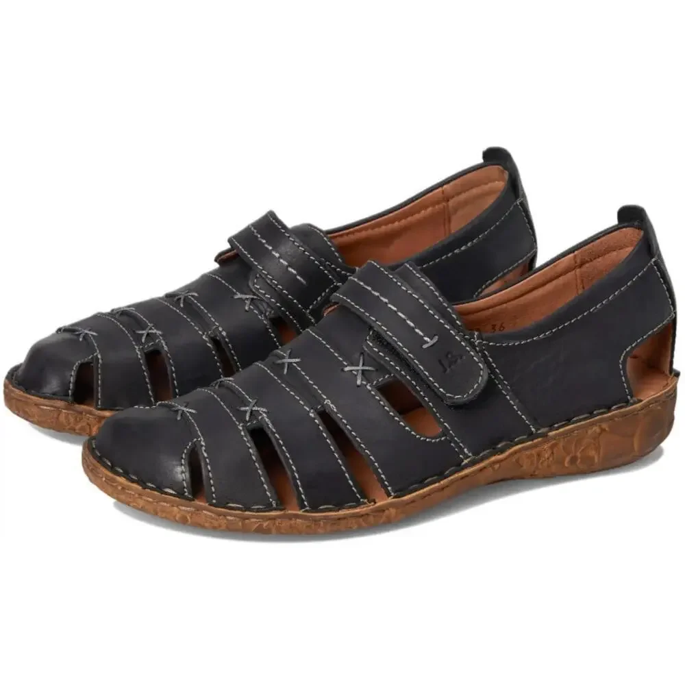 Josef Seibel Women's Black Pulse Rosalie 45 Europian Leather Shoes Size 10.5